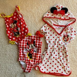 Minnie Mouse One Piece Swim Suits & Cover Up
